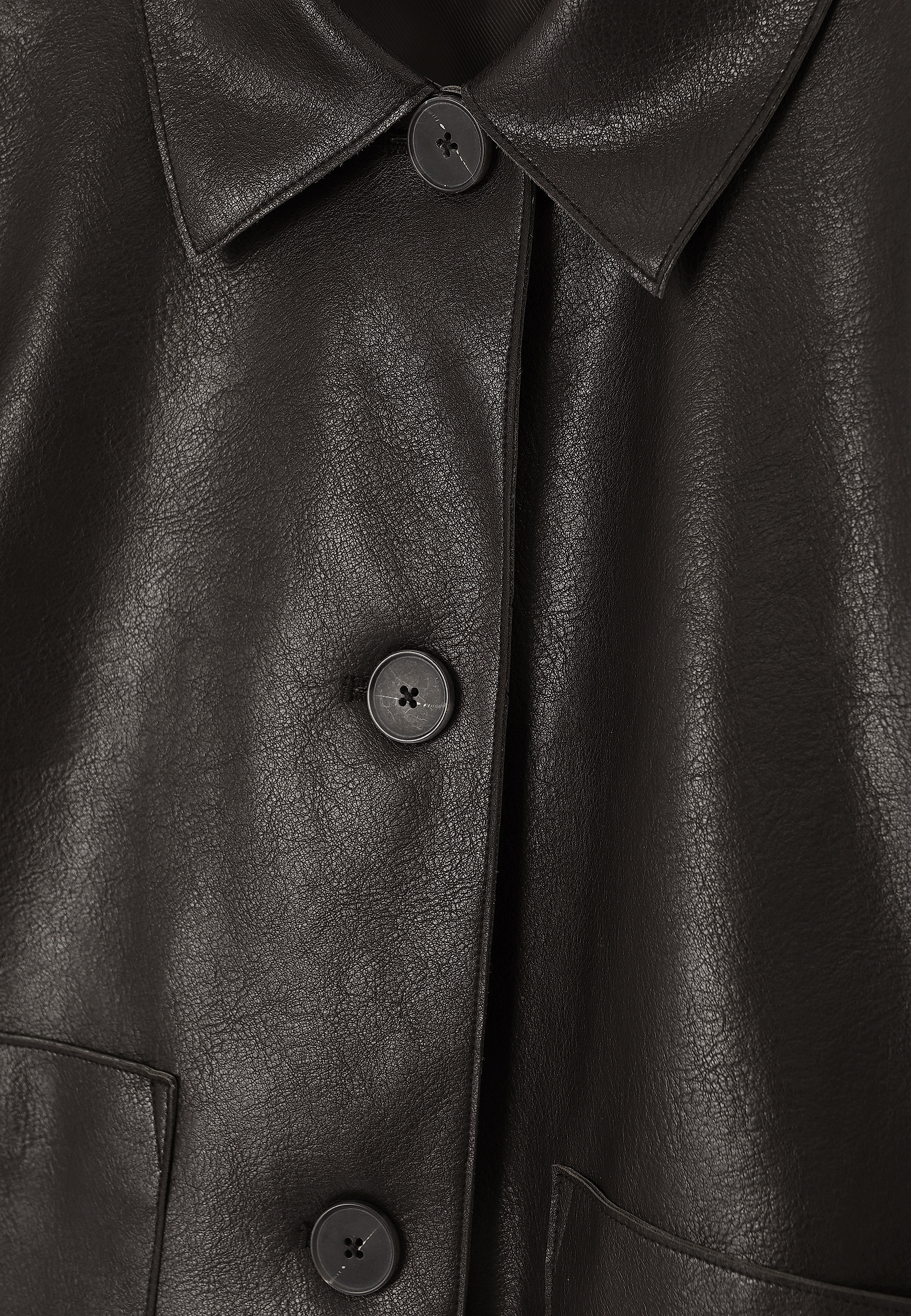 CHOCOLATE IMITATION LEATHER JACKET - BOXA CHOCOLATE IMITATION LEATHER JACKET - BOXA BROWN 116185