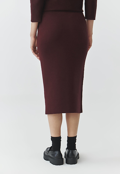 PENCIL SKIRT MADE OF YARN — GEMETA PURPLE 2
