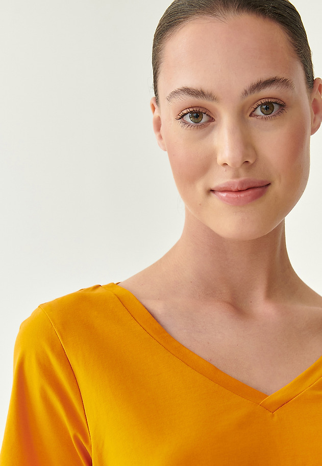 SIMPLE LADIES' BLOUSE NELISA SIMPLE LADIES' BLOUSE NELISA ORANGE 3
