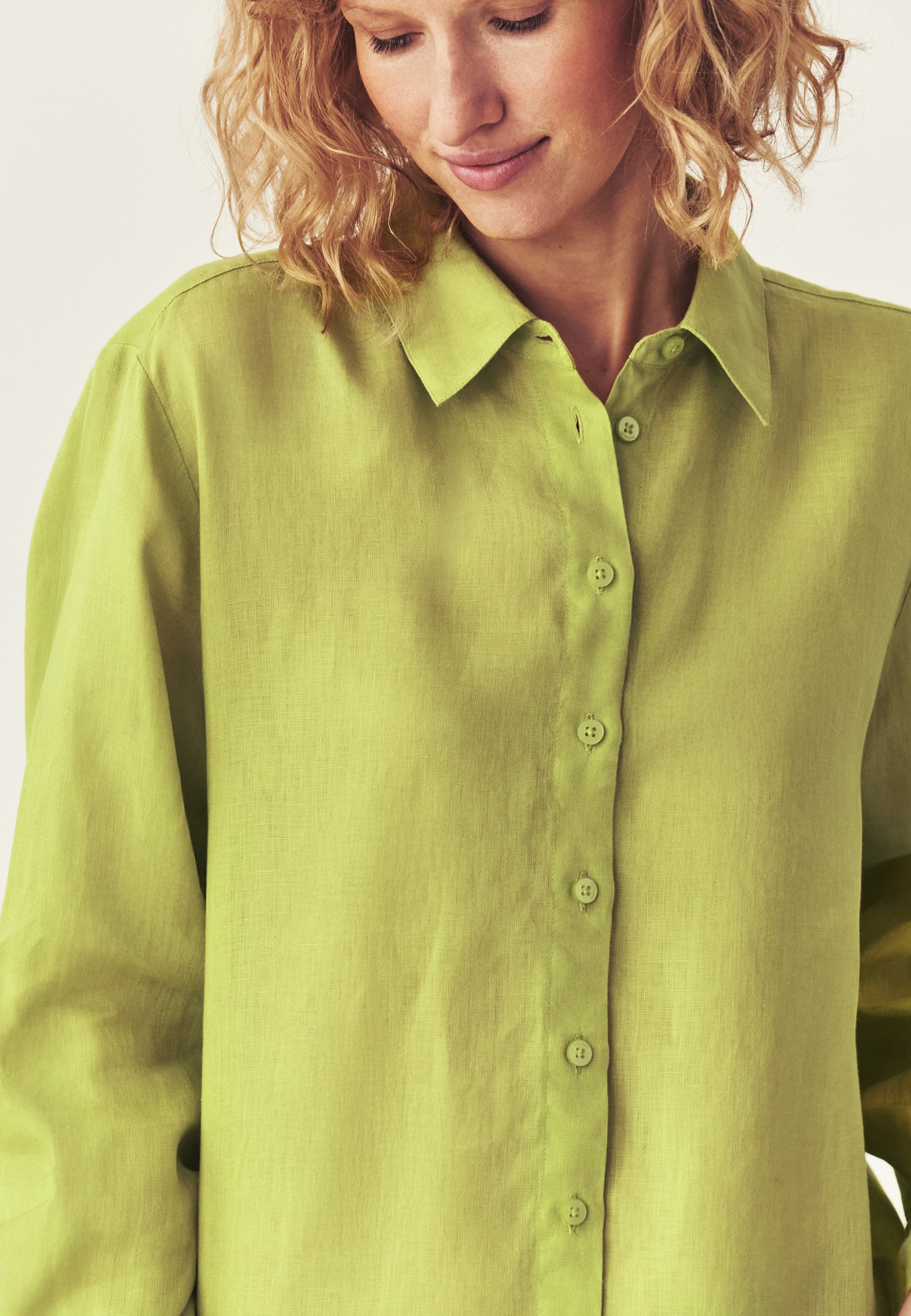 KLASYCZNA KOSZULA Z LNU - ELWI ZIELONY 2