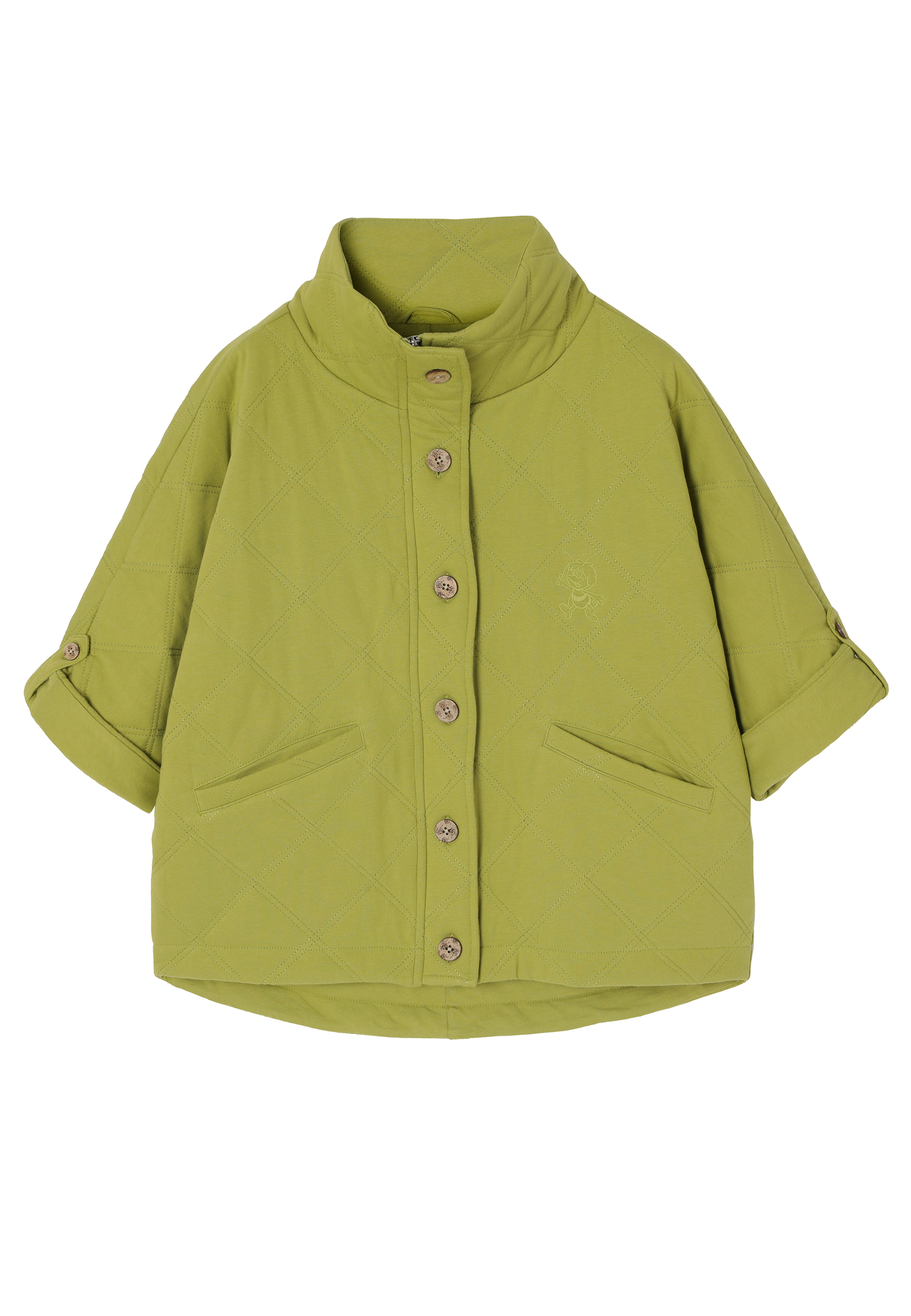 SWOBODNA BLUZA Z BAWEŁNIANEJ DZIANINY - RODENO ZIELONY 2