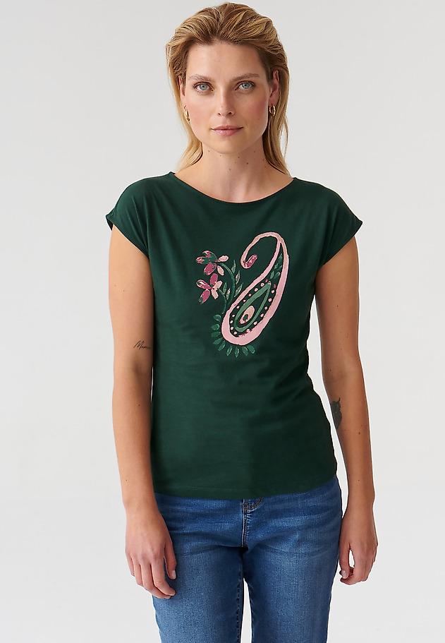 LADIES’ T-SHIRT WITH A PRINT AMANDA 4 LADIES’ T-SHIRT WITH A PRINT AMANDA 4 ZIELONY 1