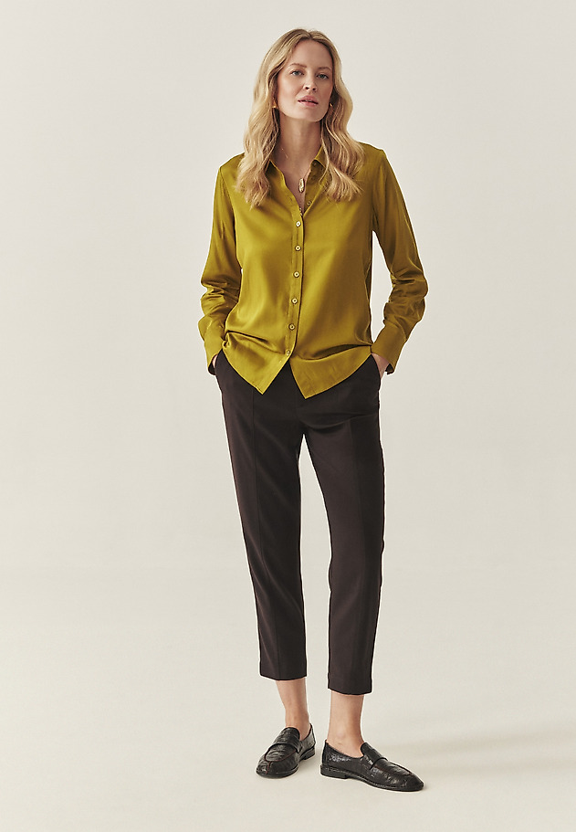 SATIN SHIRT WITH TENCEL™ LYOCELL -  NIKOLA SATIN SHIRT WITH TENCEL™ LYOCELL -  NIKOLA GREEN 3