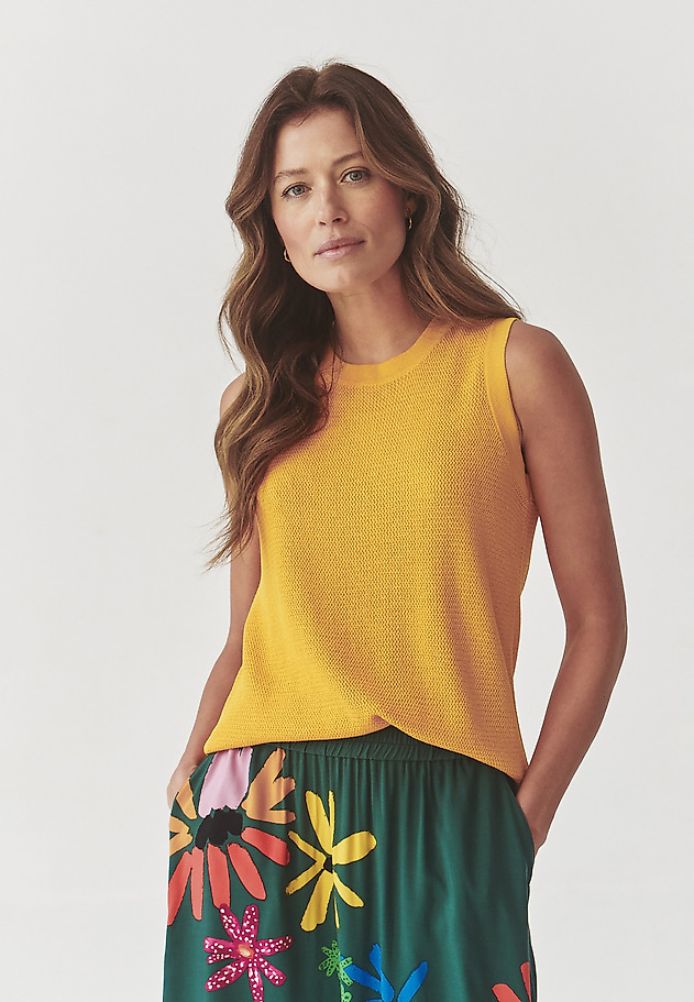 LADIES’ SLEEVELESS BLOUSE - FAYA LADIES’ SLEEVELESS BLOUSE - FAYA ŻÓŁTY 1