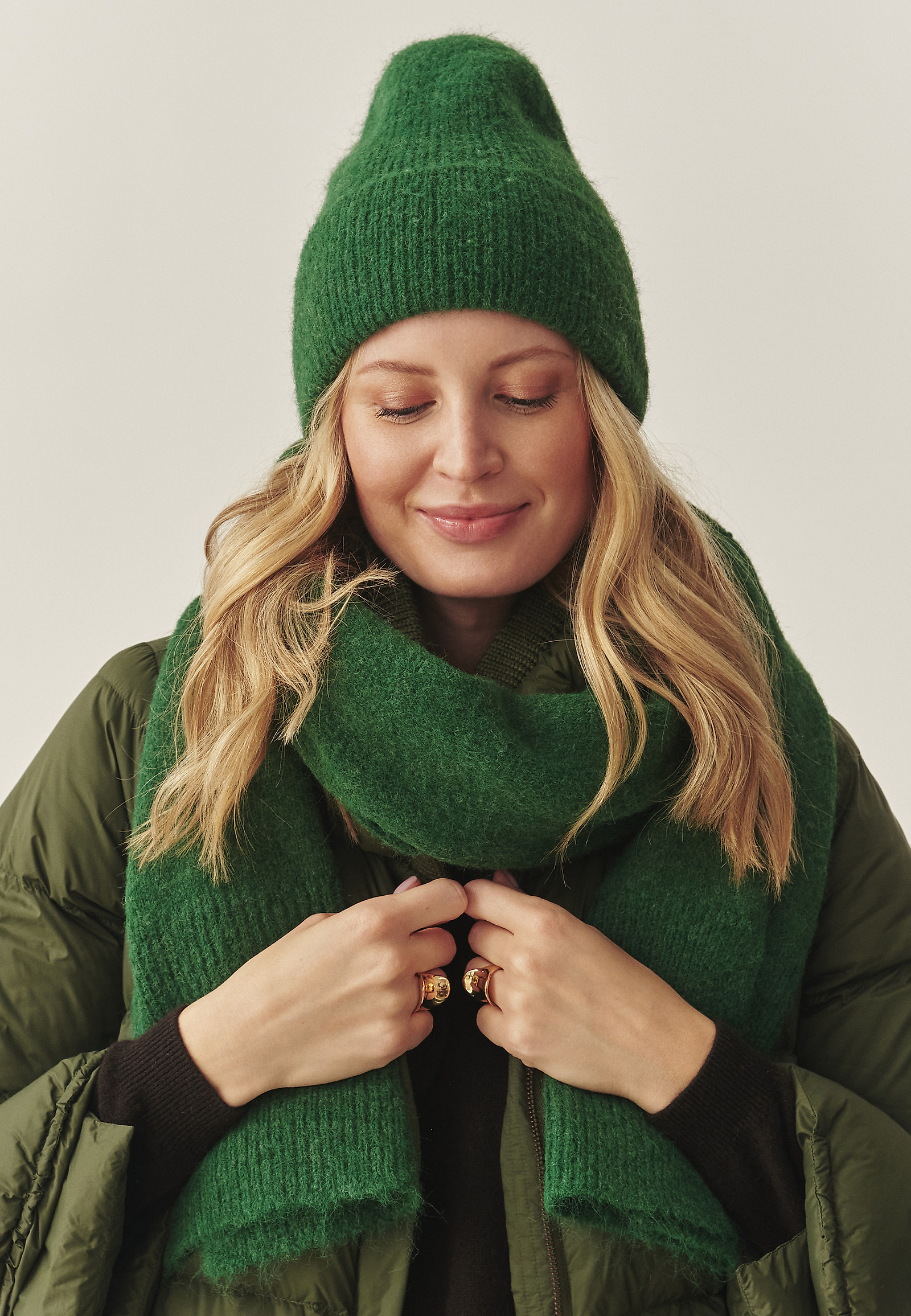 SCARF WITH WOOL BLEND - STORIV 1 SCARF WITH WOOL BLEND - STORIV 1 GREEN 118517