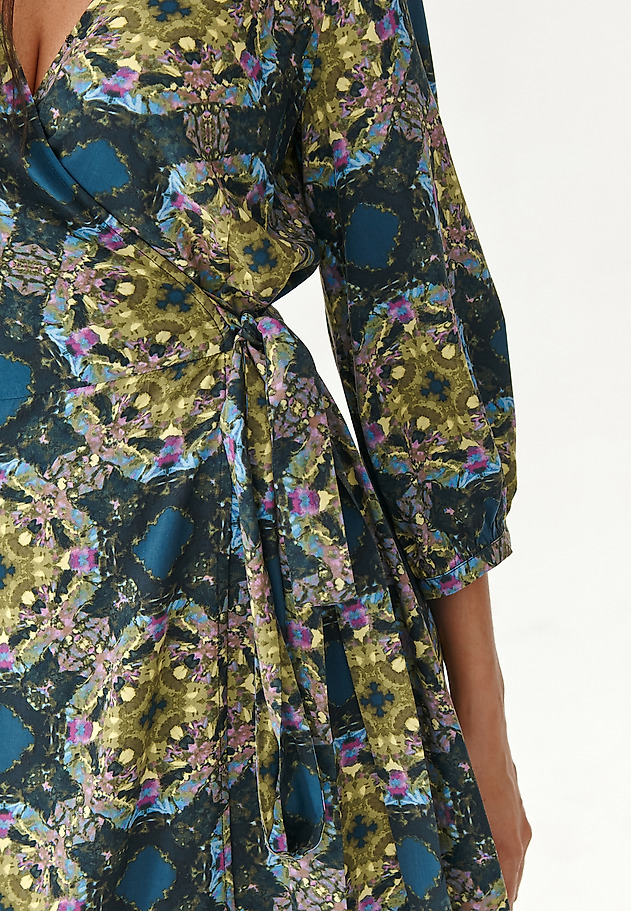 LADIES' WRAP DRESS WITH FRILLS ESTIMI LADIES' WRAP DRESS WITH FRILLS ESTIMI MULTICOLOR 5