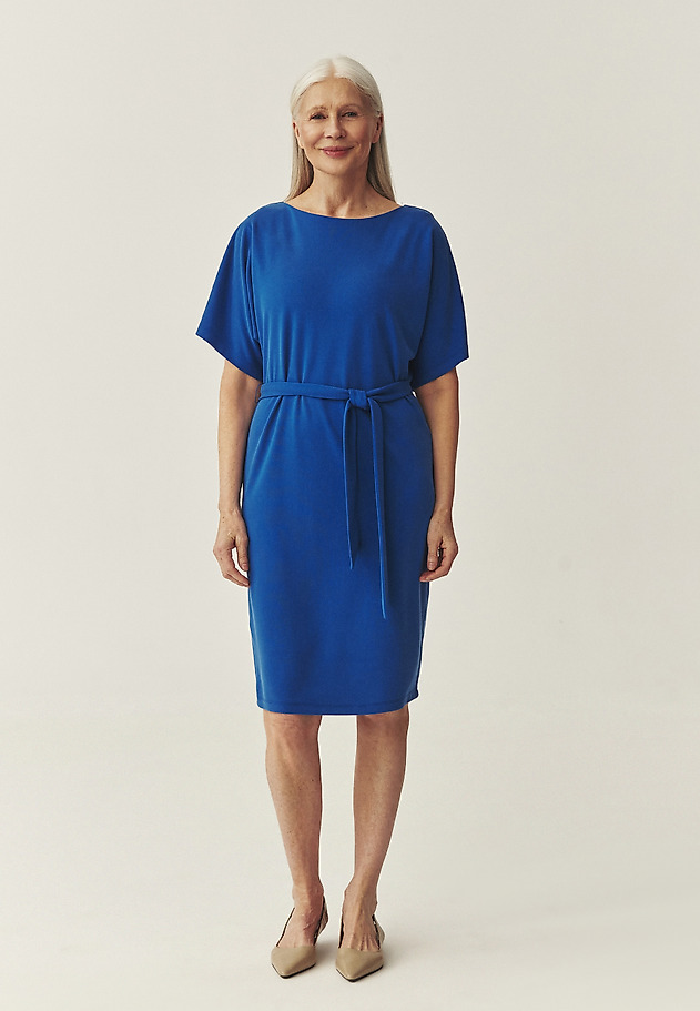 COBALT KNITTED DRESS - NEFA color BLUE COBALT KNITTED DRESS - NEFA color BLUE