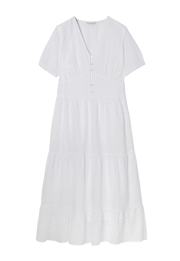 ROCHIE DE VARĂ CU BRODERIE RICHELIEU MONTREA ROCHIE DE VARĂ CU BRODERIE RICHELIEU MONTREA ALB 7