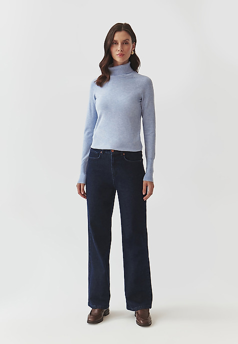 CLASSIC LADIES' TURTLENECK JUMPER — NEKOKI 1 BLUE 2