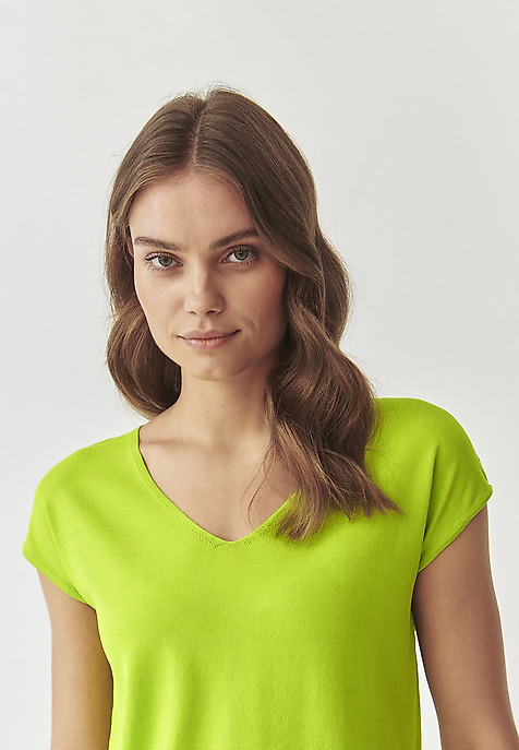 LADIES’ SLEEVELESS KNIT BLOUSE - ESTERE GREEN 2