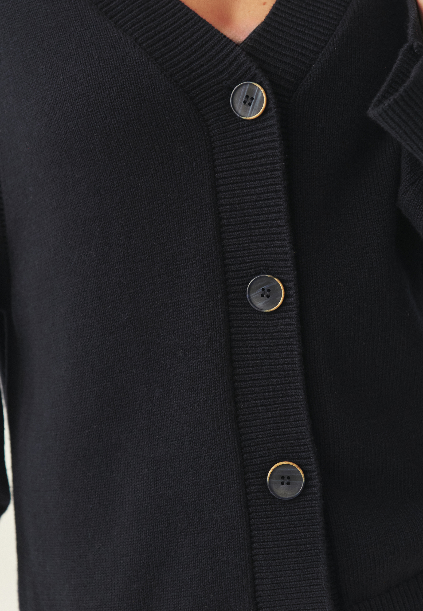 LUŹNY KARDIGAN Z SZEROKIM RĘKAWEM - ELIJO GRANATOWY 2