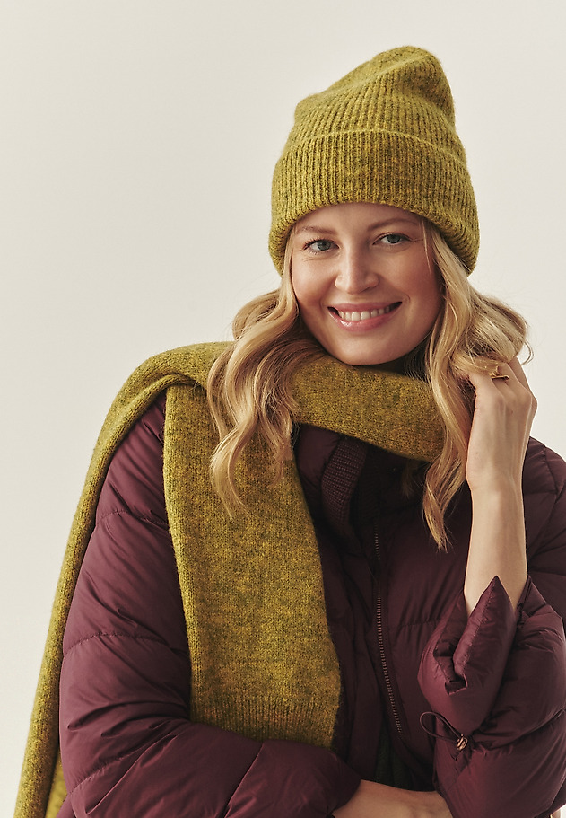 HAT WITH WOOL BLEND - STORI 1 HAT WITH WOOL BLEND - STORI 1 GREEN 1