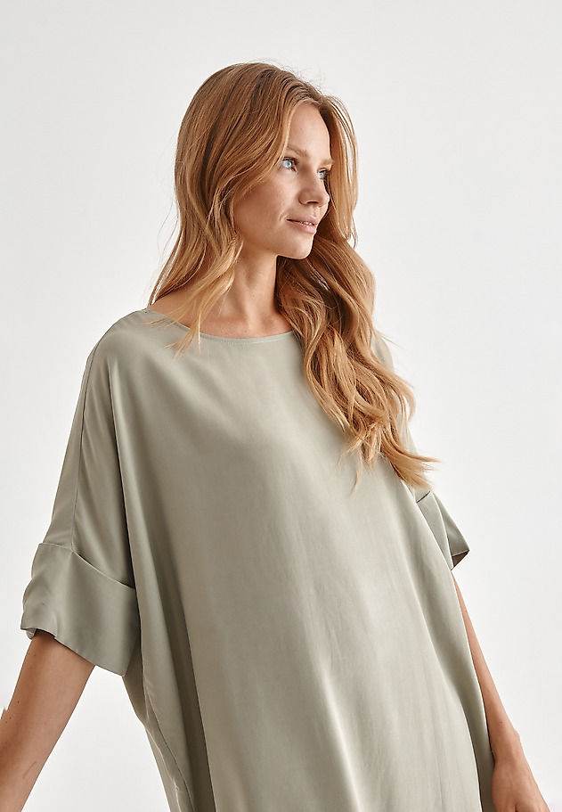 LOOSE-FITTING LADIES' DRESS TOKO LOOSE-FITTING LADIES' DRESS TOKO KHAKI 4