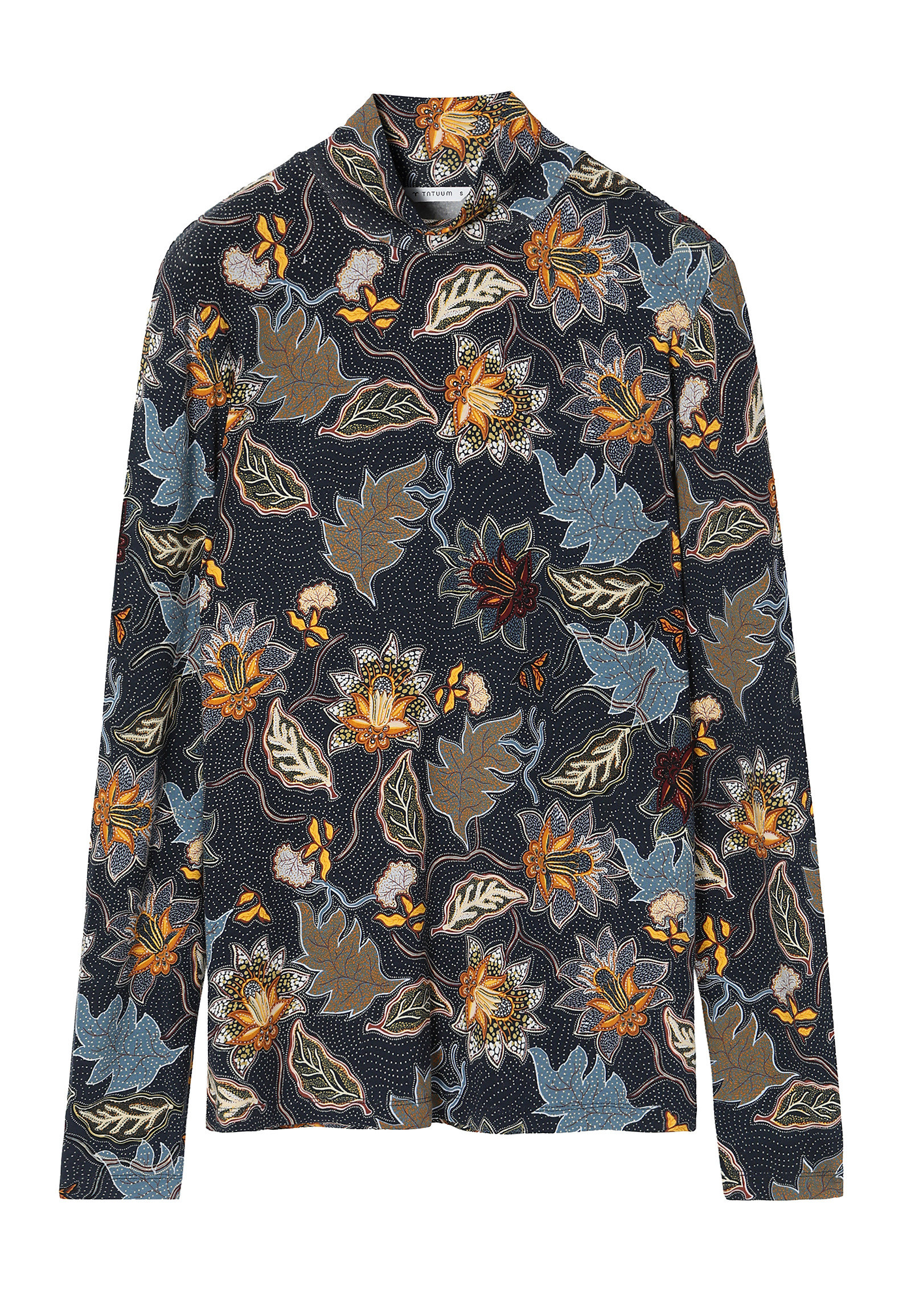 WZORZYSTA DZIANINOWA BLUZKA DAMSKA Z PÓŁGOLFEM LEMIKI WZORZYSTA DZIANINOWA BLUZKA DAMSKA Z PÓŁGOLFEM LEMIKI MULTIKOLOR 90928