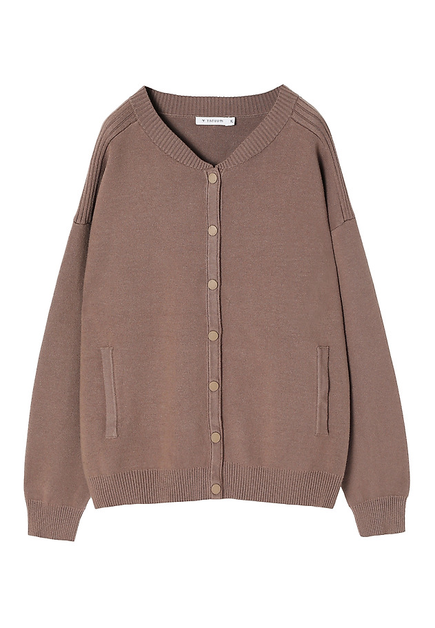 LADIES' BOMBER SWEATER WITH PRESS STUDS- ANGIE LADIES' BOMBER SWEATER WITH PRESS STUDS- ANGIE BEŻOWY 6