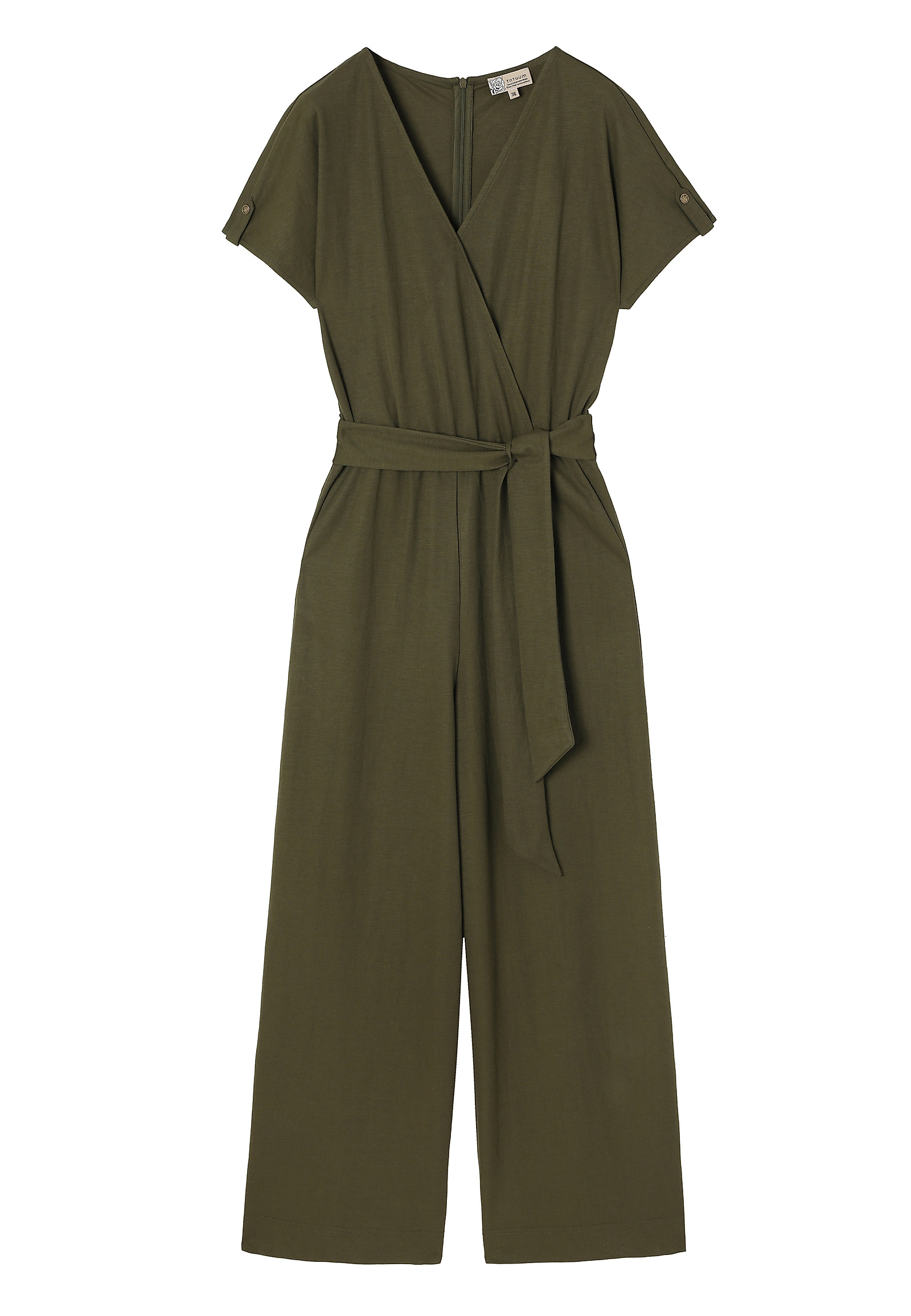 LOOSE-FITTING VISCOSE JUMPSUIT - KOREKI LOOSE-FITTING VISCOSE JUMPSUIT - KOREKI KHAKI 110328