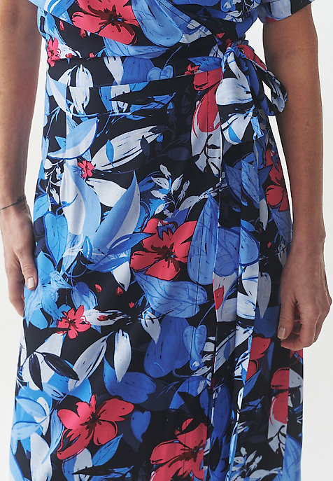 ENVELOPE PATTERNED VISCOSE DRESS - ZERWI MULTICOLOR 2