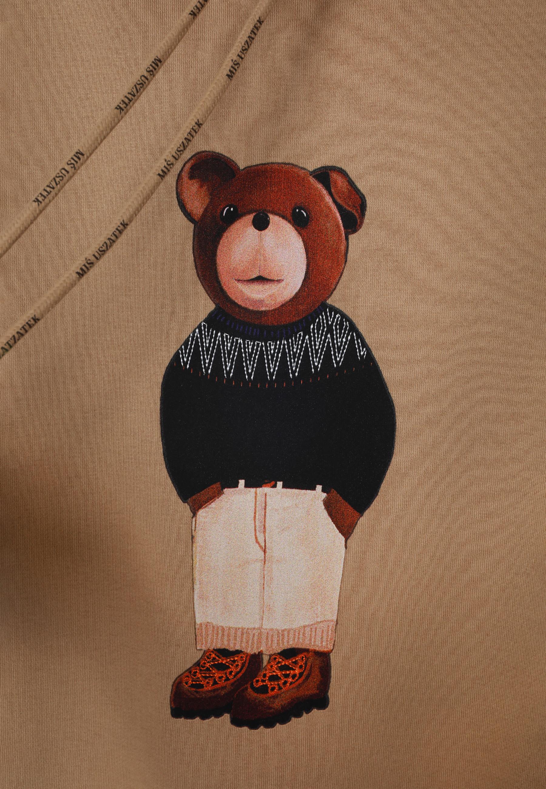 PÁNSKA ÚPLETOVÁ MIKINA S POTLAČOU MACKA UŠKA – OLEG BÉŽOVÁ 2