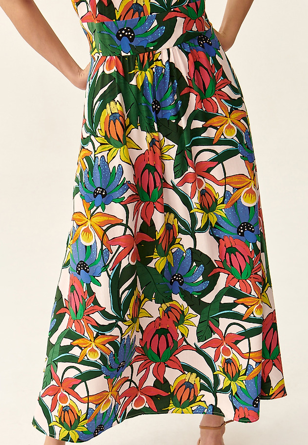 LADIES' FLORAL DRESS WITH SHOULDER STRAPS PELA LADIES' FLORAL DRESS WITH SHOULDER STRAPS PELA MULTIKOLOR 6