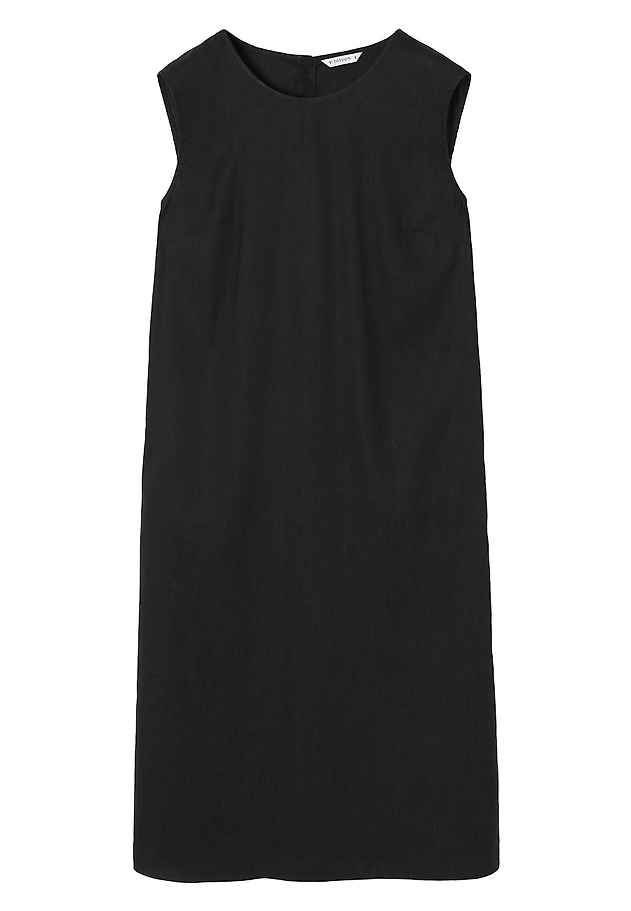 CLASSIC HEMP WOVEN MIDI DRESS - KOKI CLASSIC HEMP WOVEN MIDI DRESS - KOKI CZARNY 6