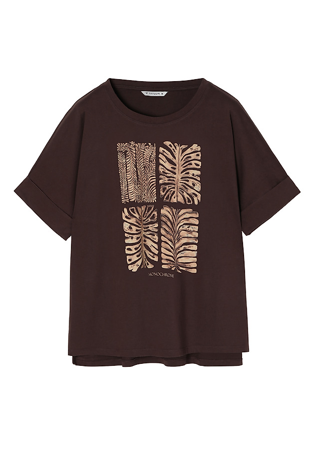 T-SHIRT DAMSKI LIKE T-SHIRT DAMSKI LIKE BRĄZOWY 5