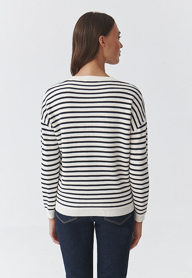 CASUAL LADIES' CROSS-STRIPED JUMPER — FANNY 1 CASUAL LADIES' CROSS-STRIPED JUMPER — FANNY 1 MULTIKOLOR 4