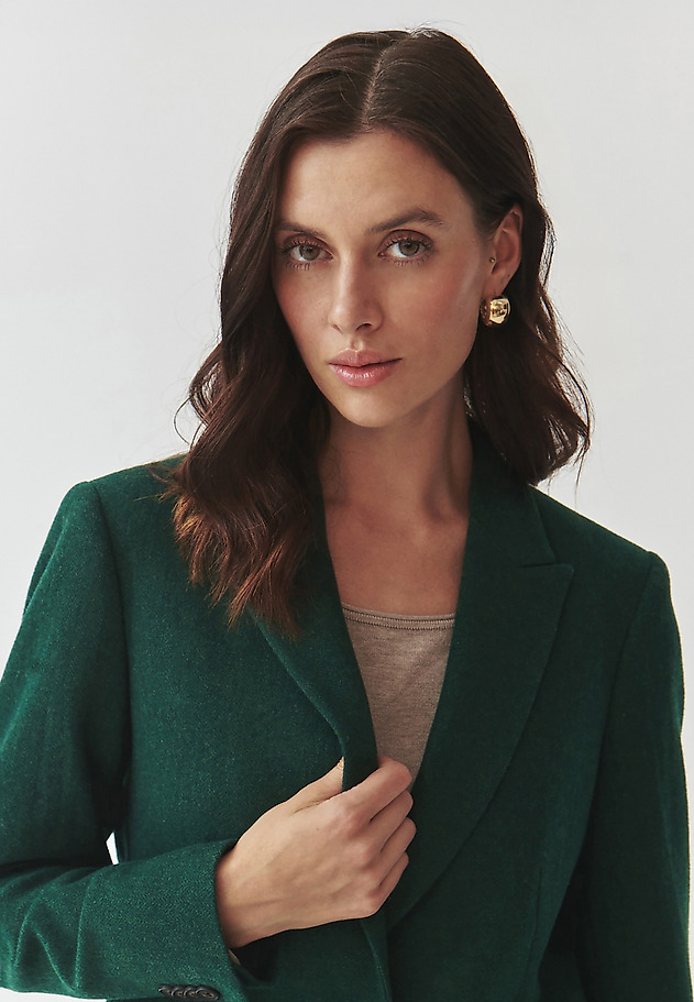 LADIES' HERRINGBONE FABRIC JACKET — AGNES 1 LADIES' HERRINGBONE FABRIC JACKET — AGNES 1 ZIELONY 1