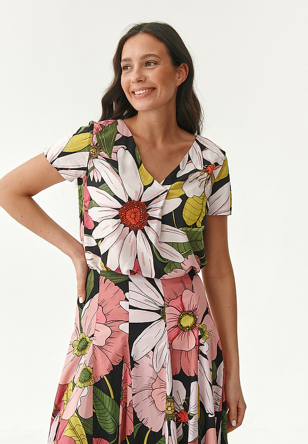 CVETLIČNA ŽENSKA BLUZA KALIA CVETLIČNA ŽENSKA BLUZA KALIA VEČBARVNA 3
