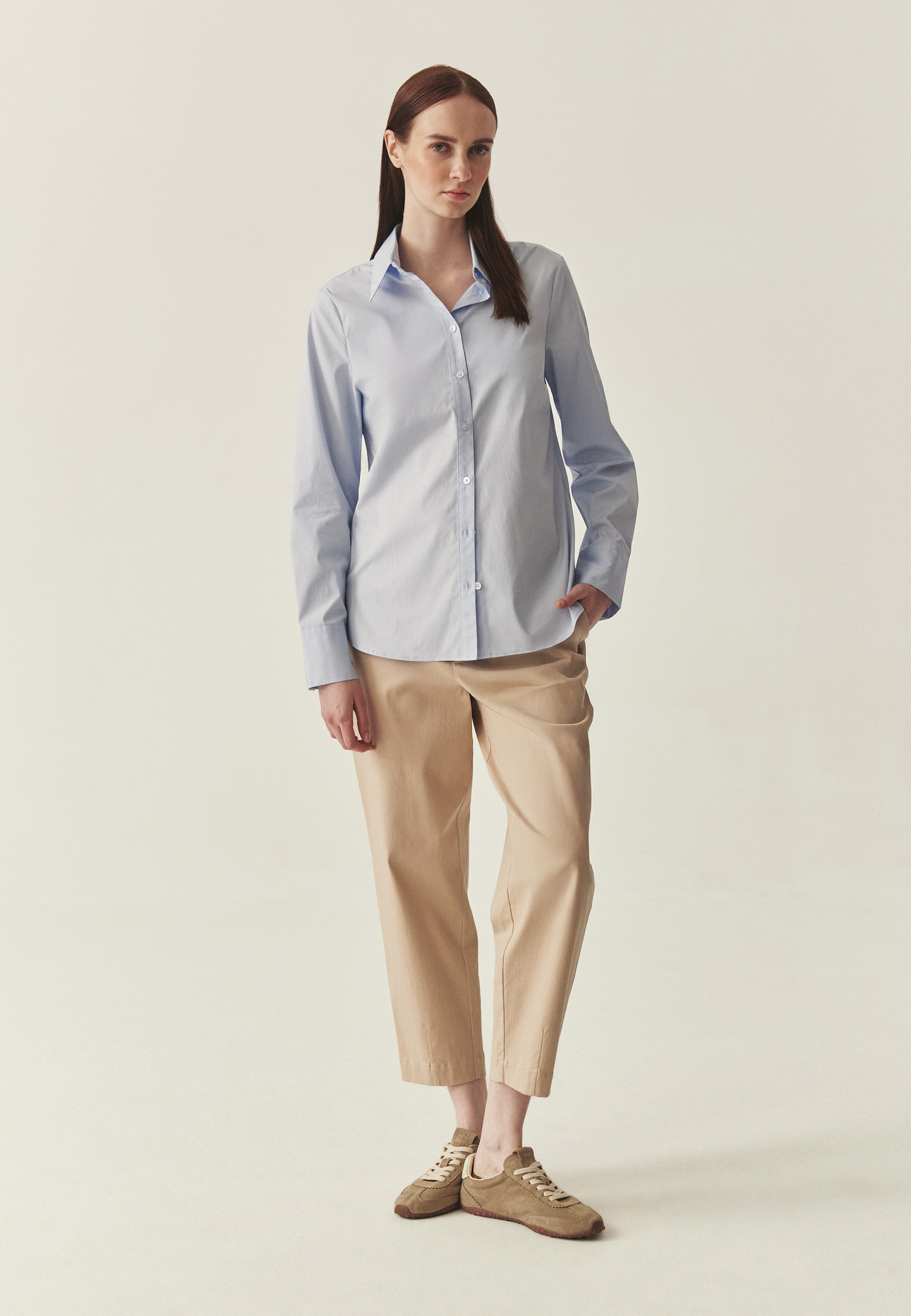 BAWEŁNIANA KOSZULA - ERWINA NIEBIESKI 2