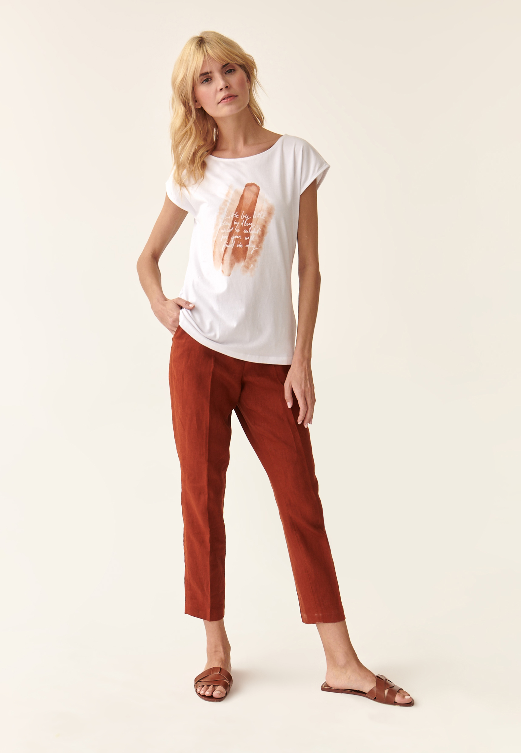 DÁMSKÉ TRIČKO Z BAVLNY AMANDA BÍLÁ 2