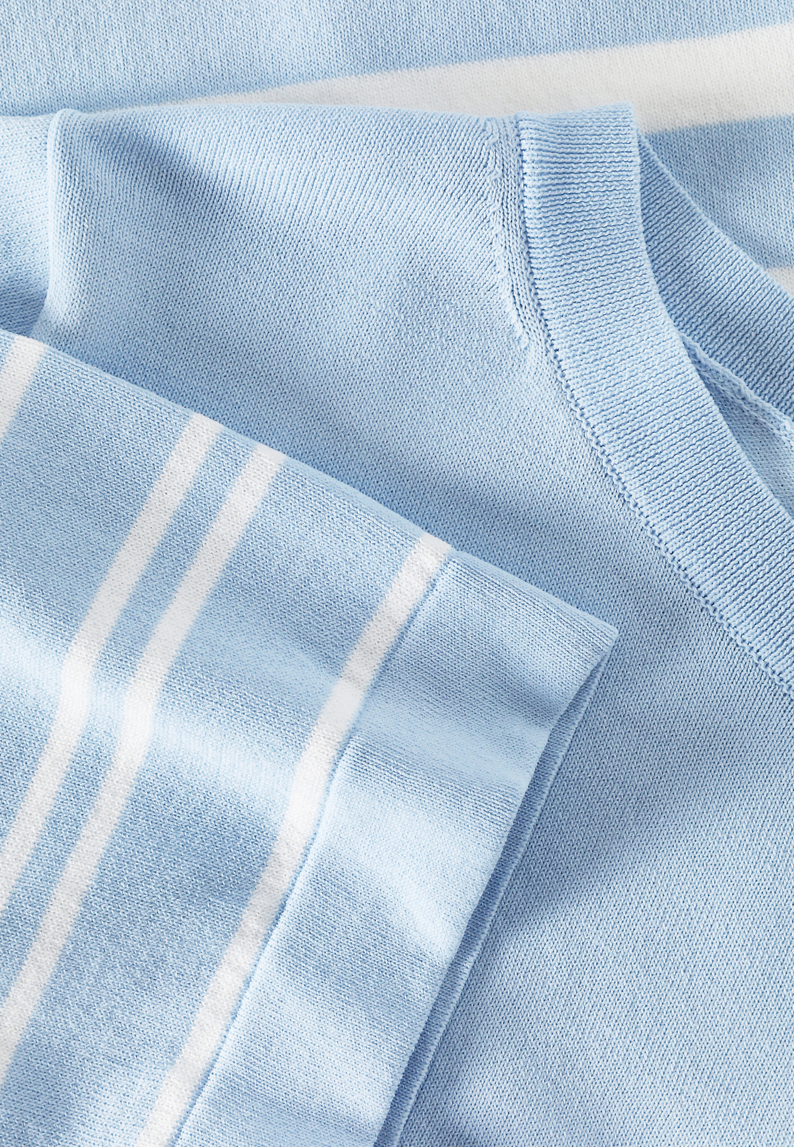 STRIPED BLOUSE — EZRA STRIPED BLOUSE — EZRA BLUE 109307