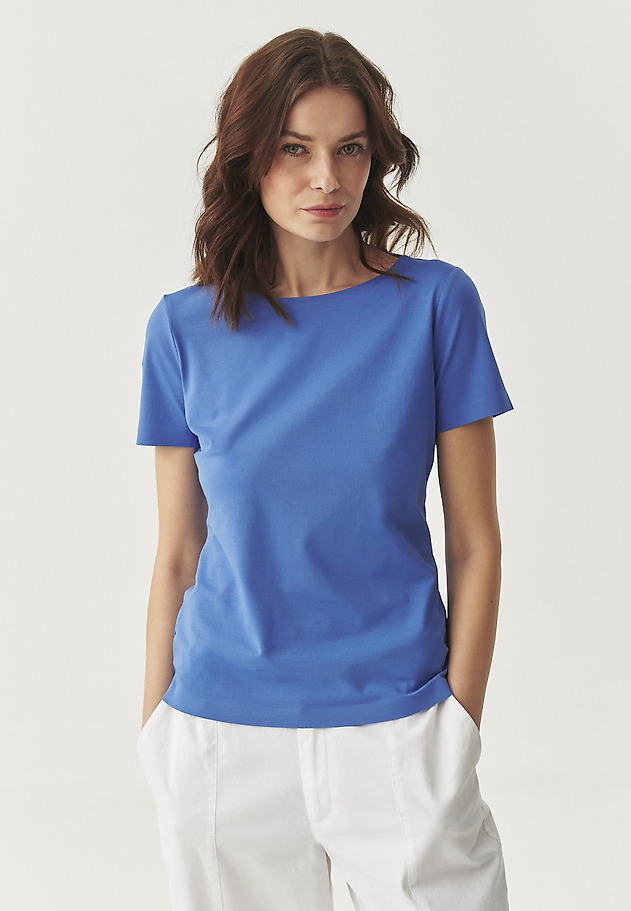 PRILAGODLJENA BOMBAŽNA BLUZA - MIKAJA PRILAGODLJENA BOMBAŽNA BLUZA - MIKAJA MODRA 1