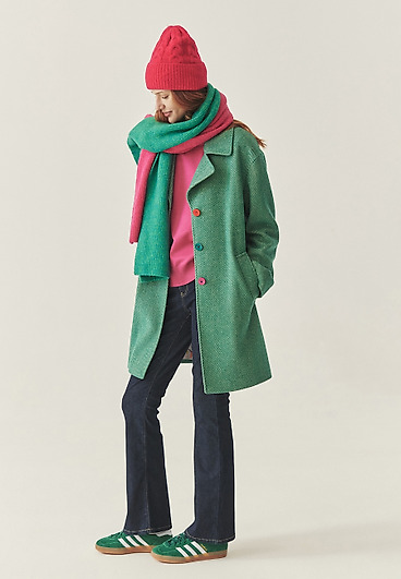 ZIELONY SZALIK Z DOMIESZKĄ WEŁNY - GRINIKOW ZIELONY SZALIK Z DOMIESZKĄ WEŁNY - GRINIKOW