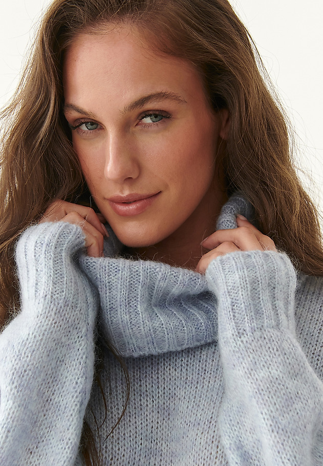COSY LADIES' PULLOVER WITH WOOL PULKO COSY LADIES' PULLOVER WITH WOOL PULKO BLUE 1