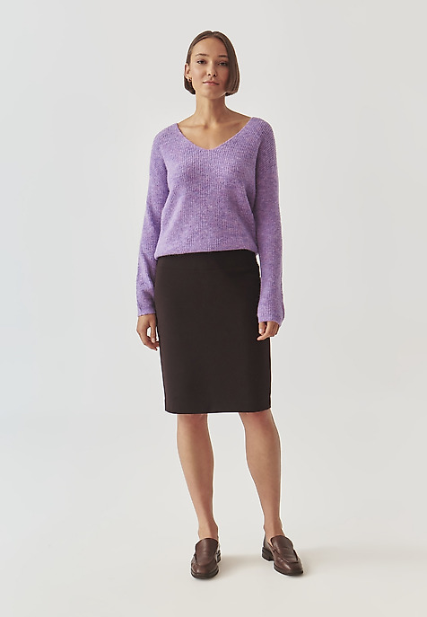 CLASSIC PENCIL SKIRT - PRAWIA BROWN 2