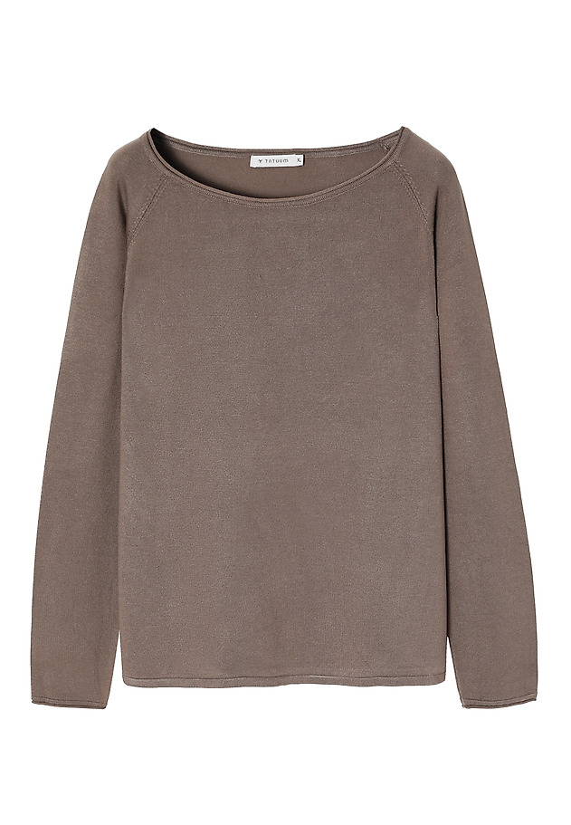 CLASSIC LADIES' SWEATER WITH BOAT-SHAPED NECKLINE - BROOKE CLASSIC LADIES' SWEATER WITH BOAT-SHAPED NECKLINE - BROOKE BEIGE 5