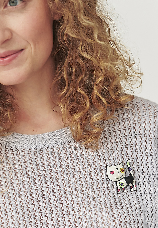 DECORATIVE BROOCH WITH ANIMAL MOTIF - DELLI DECORATIVE BROOCH WITH ANIMAL MOTIF - DELLI MULTIKOLOR 1
