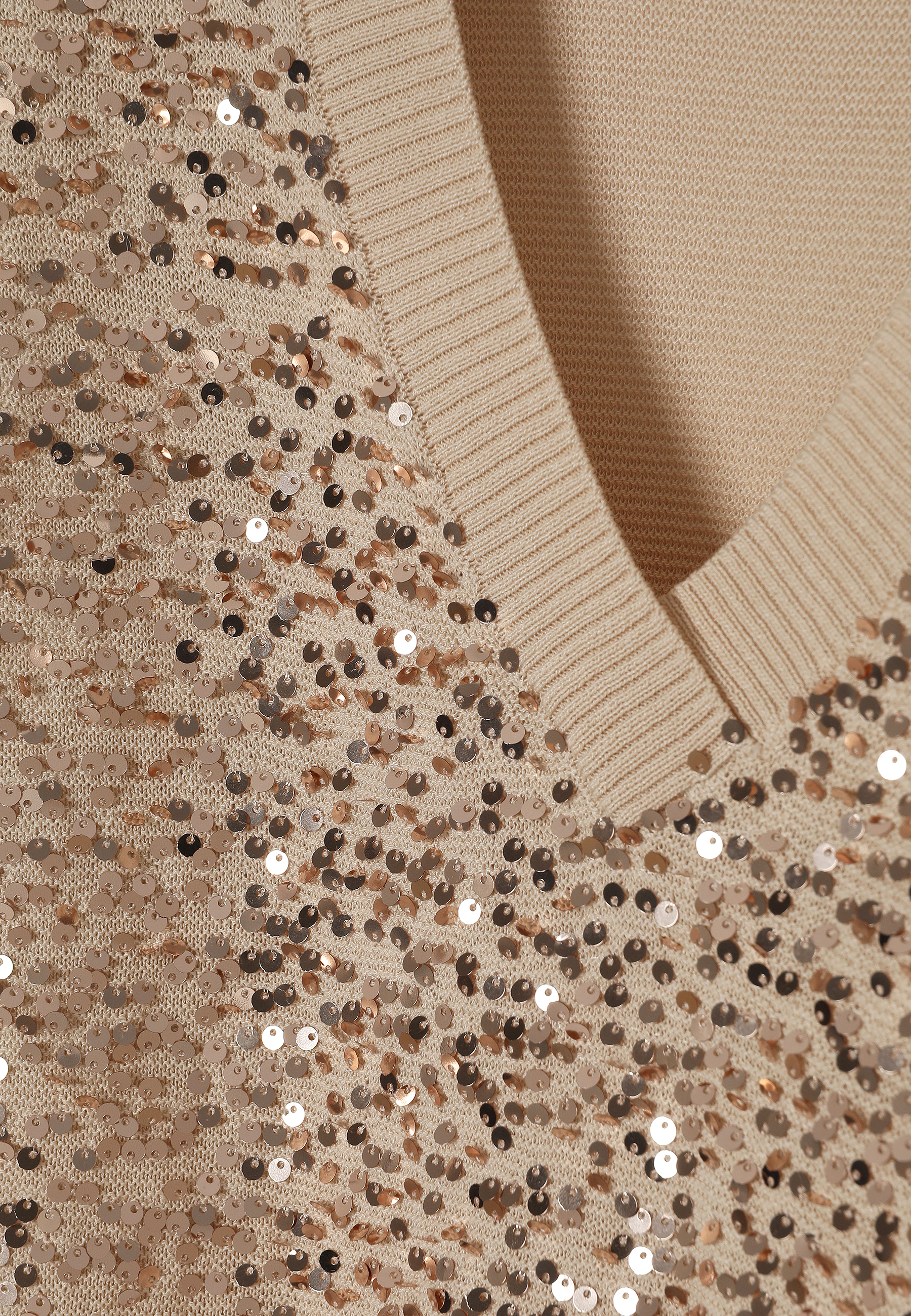 STILSKI JUMPER Z PAILLETAMI - ICOMA BEŽ 2