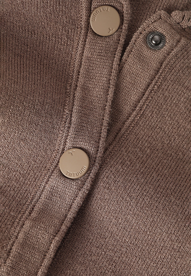 LADIES' BOMBER SWEATER WITH PRESS STUDS- ANGIE LADIES' BOMBER SWEATER WITH PRESS STUDS- ANGIE BEŻOWY 8