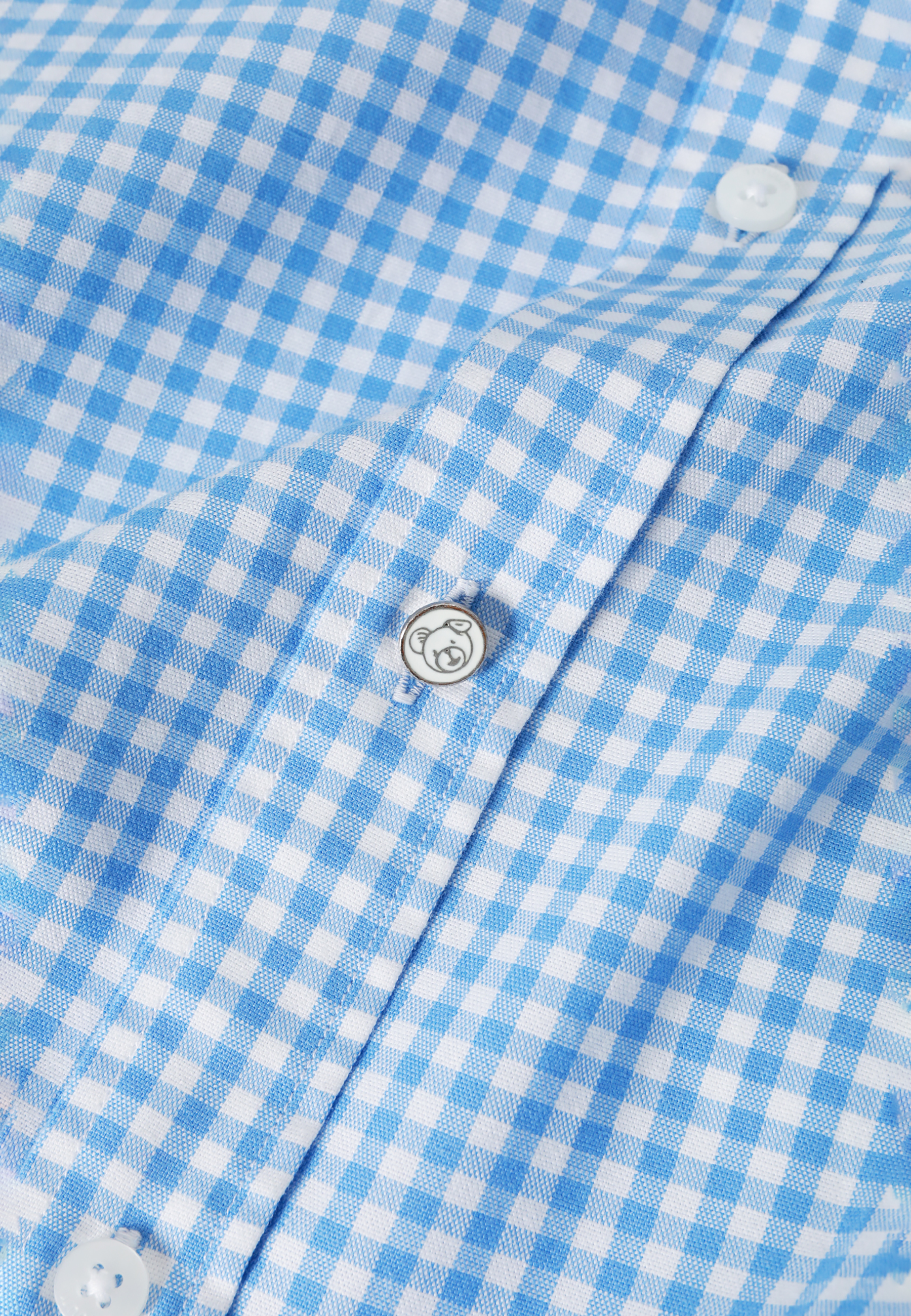 BAWEŁNIANA KOSZULA MĘSKA W DROBNĄ KRATĘ — MARCO 4 NIEBIESKI 2