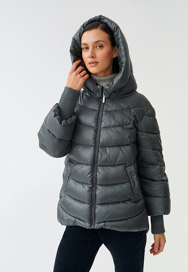 LADIES’ PADDED JACKET WITH HOOD EMIKIA LADIES’ PADDED JACKET WITH HOOD EMIKIA GREY 1