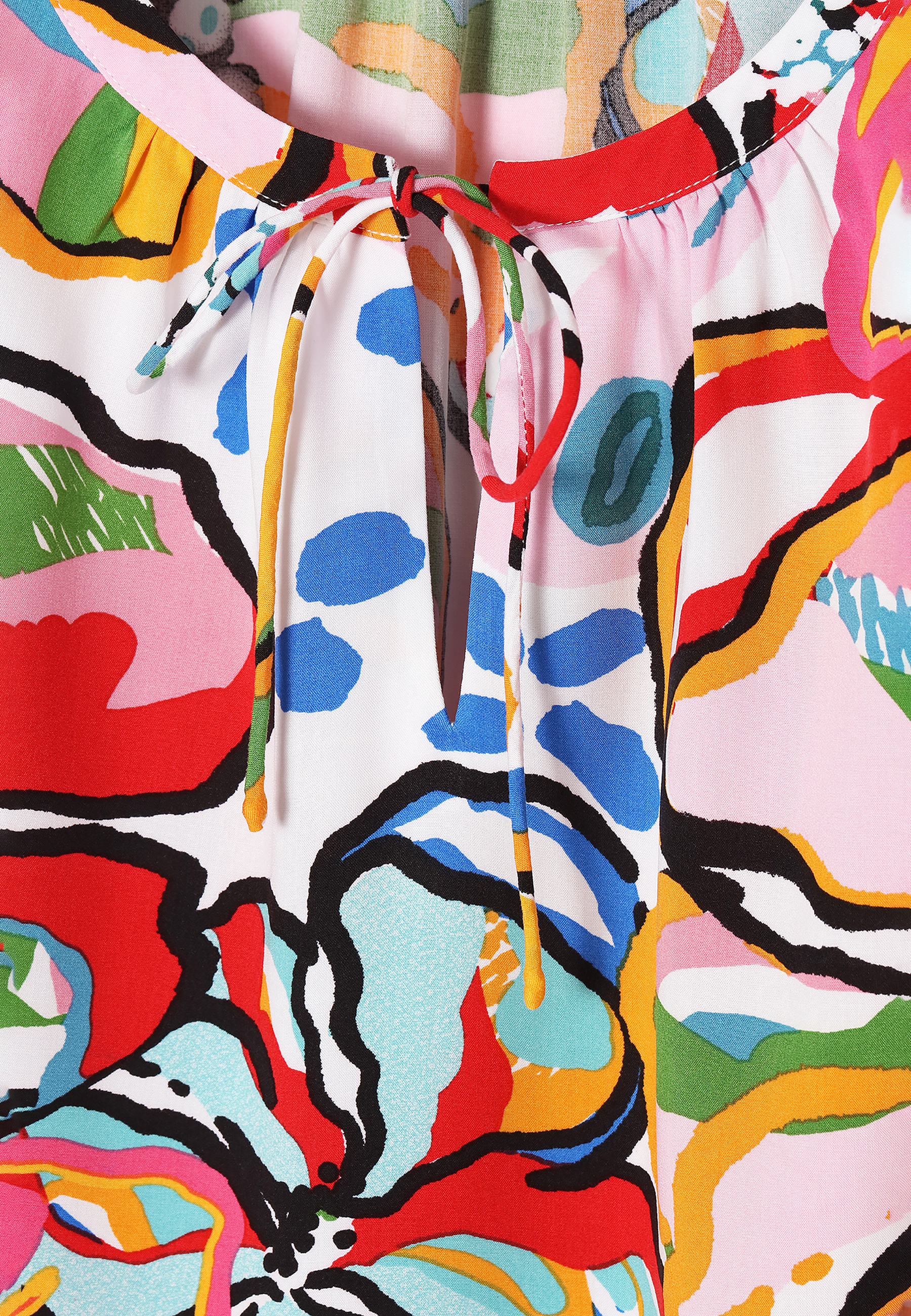 WZORZYSTA BLUZKA BEZ RĘKAWÓW FLORO 1