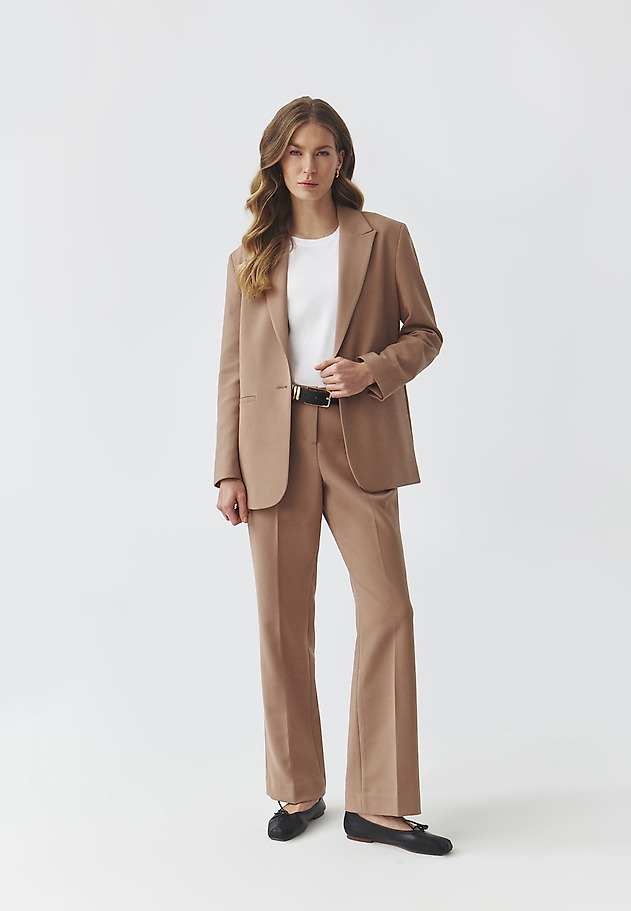 LADIES' WOVEN TROUSERS WITH STRAIGHT LEG — LAURANIA LADIES' WOVEN TROUSERS WITH STRAIGHT LEG — LAURANIA BEŻOWY 4