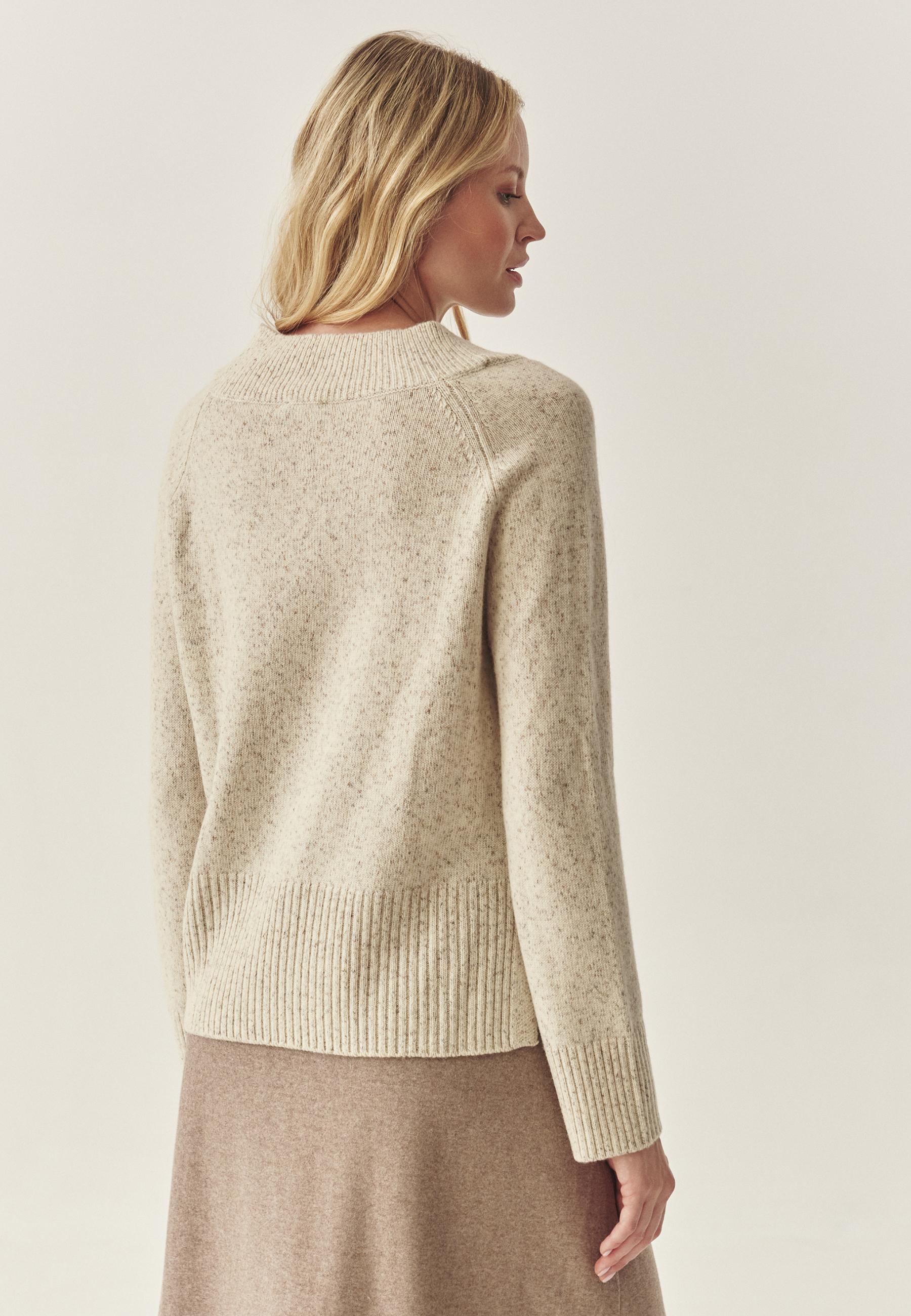 WOOL JUMPER WITH SLITS - INOLA ECRU 2