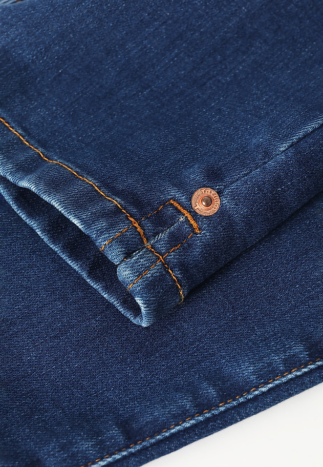 DAMSKIE SPODNIE DENIMOWE TYPU RURKI - RENA 1 DAMSKIE SPODNIE DENIMOWE TYPU RURKI - RENA 1 NIEBIESKI 6