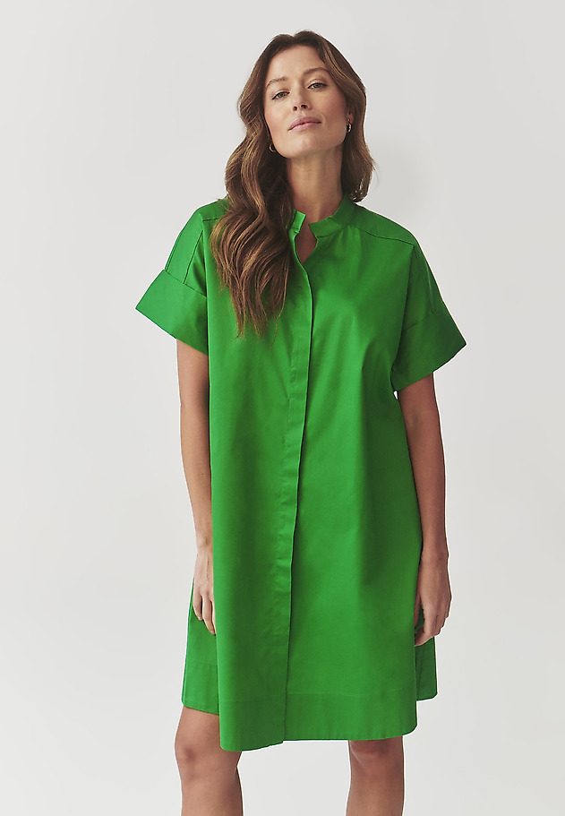 LADIES’ COTTON DRESS WITH SHORT KIMONO SLEEVES - ALIATI LADIES’ COTTON DRESS WITH SHORT KIMONO SLEEVES - ALIATI ZIELONY 1