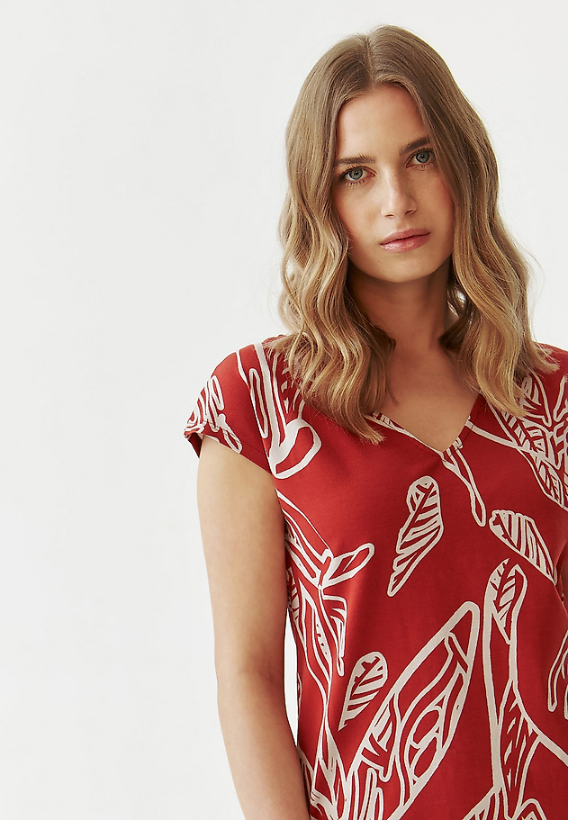 PATTERNED LADIES’ DRESS IN A BARREL SHAPE - KOKA PATTERNED LADIES’ DRESS IN A BARREL SHAPE - KOKA MULTIKOLOR 4