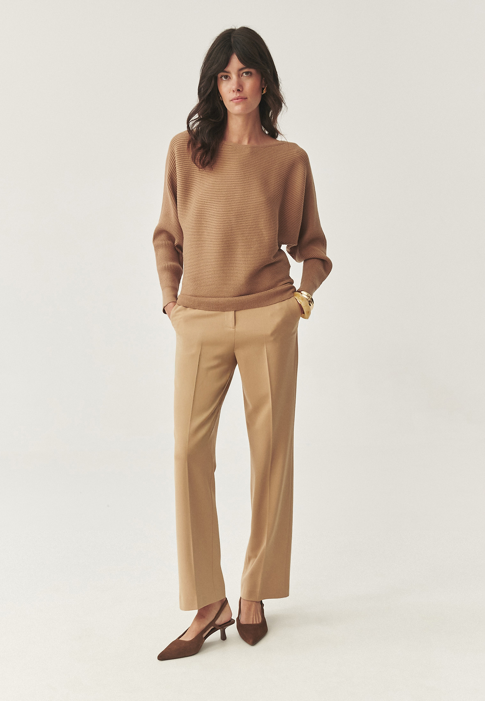 DÁMSKE OBLEKOVÉ NOHAVICE -SAS DÁMSKE OBLEKOVÉ NOHAVICE -SAS HNEDÁ 113662