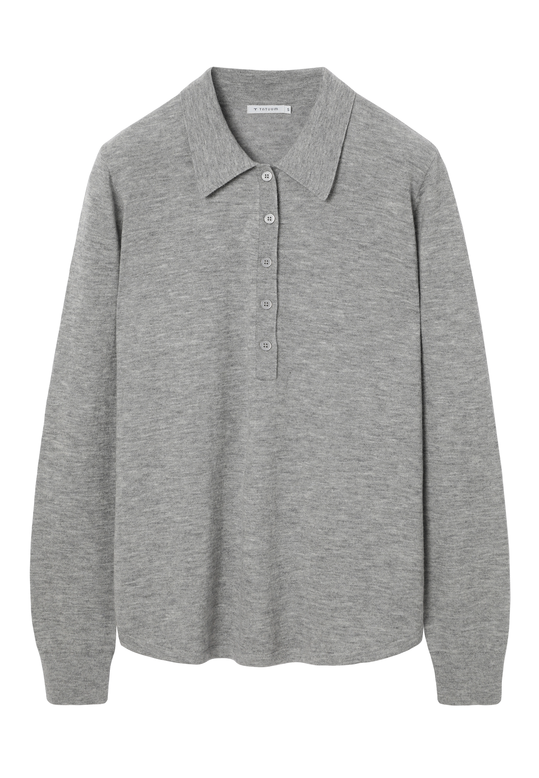 WEŁNIANA BLUZKA POLO - AKONI 1 SZARY 2