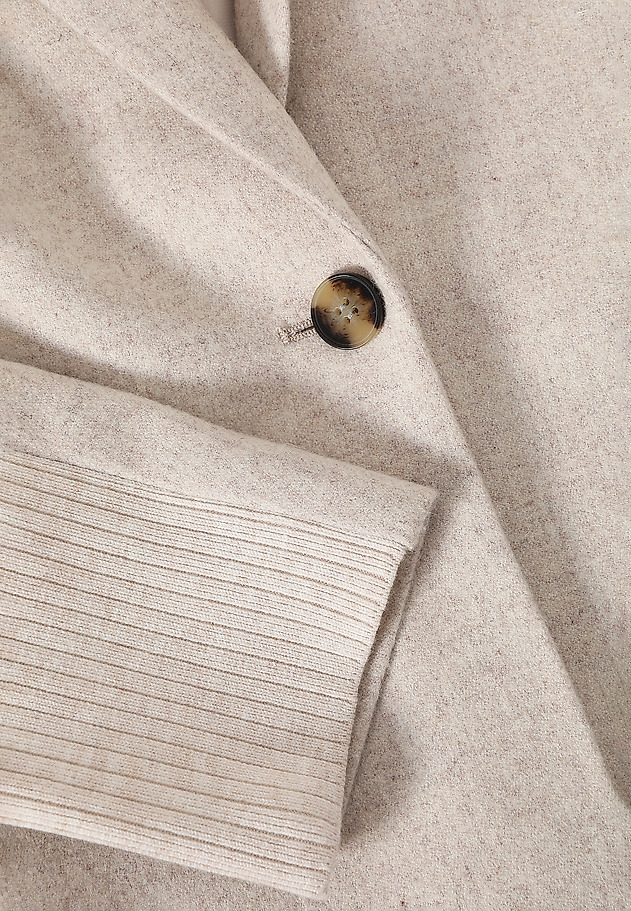 LADIES' FABRIC MELANGE JACKET - SUZIKA LADIES' FABRIC MELANGE JACKET - SUZIKA BEŻOWY 8